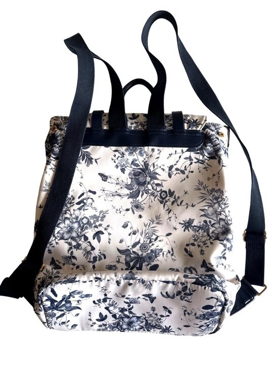 Fable England Blue White Toile Floral Backpack Romantic Bag Coquette NWOT main image 10